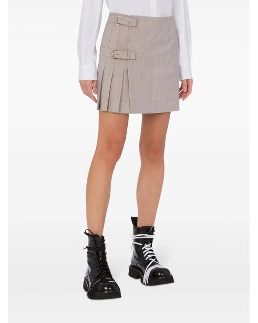 Moschino Natural Checked Mini Skirt