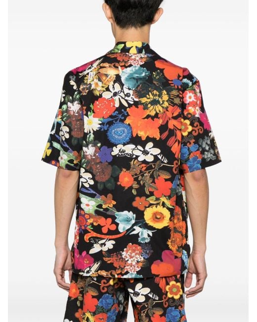 Moschino Overhemd Met Bloemenprint En Korte Mouwen in het Multicolor voor heren