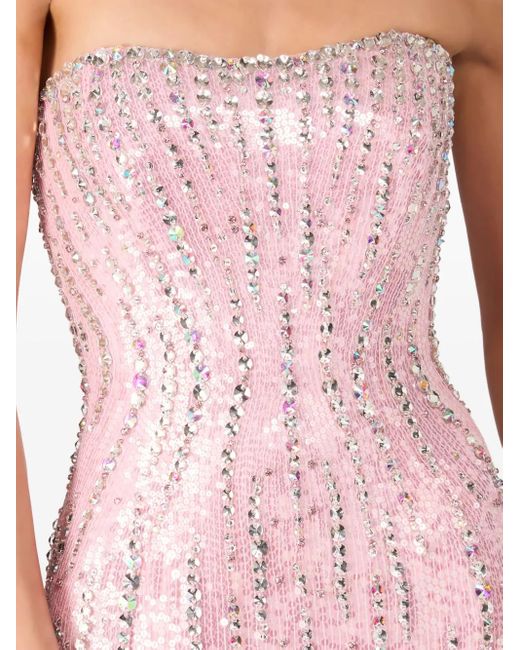 Jenny Packham Sequin-embellished Gown Pink