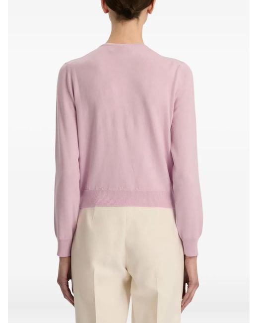 Cardigan À Boutonnière Oscar de la Renta en coloris Pink