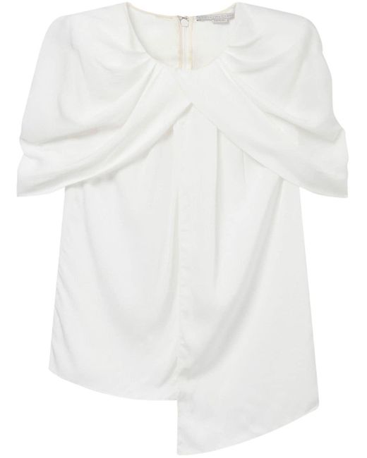 Haut drapé à design asymétrique Stella McCartney en coloris White