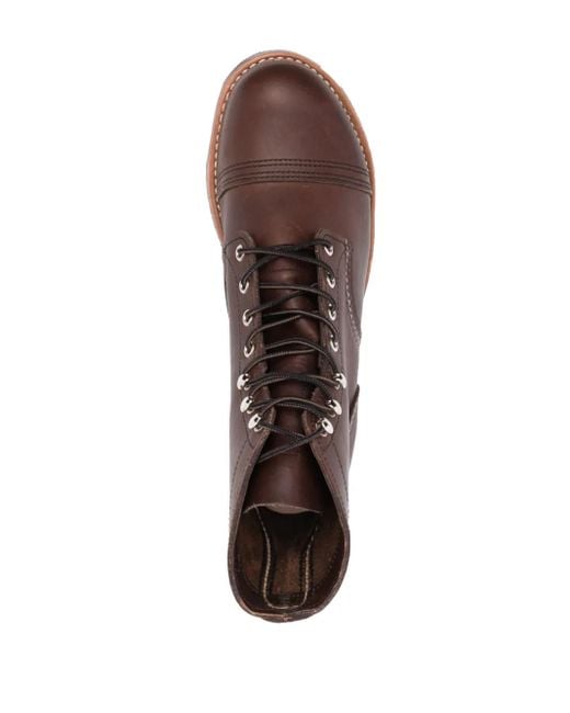 Red Wing Brown Iron Ranger Leather Ankle Boots for men