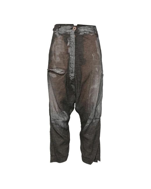 Rundholz Gray Faded Drop-Crotch Trousers