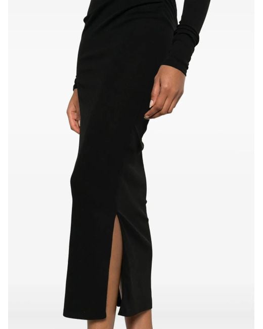 Nanushka Black Cardia Mesh-jersey Midi Dress