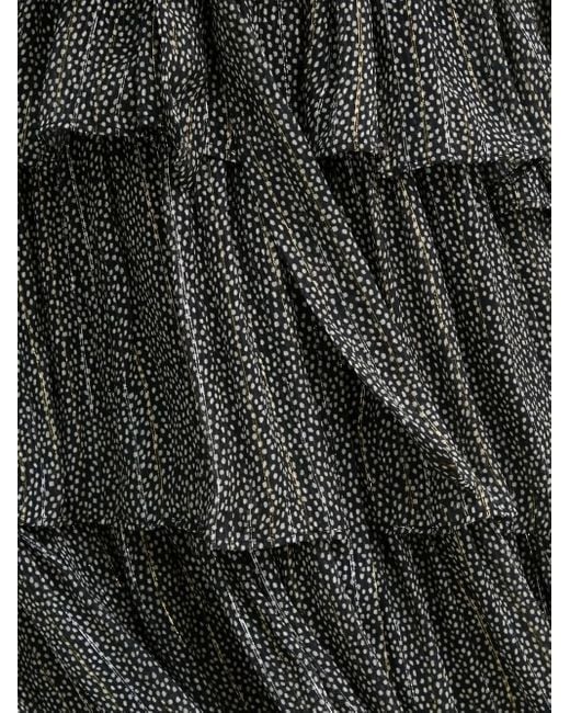 Bruuns Bazaar Black Pleated Ruffled Mini Dress