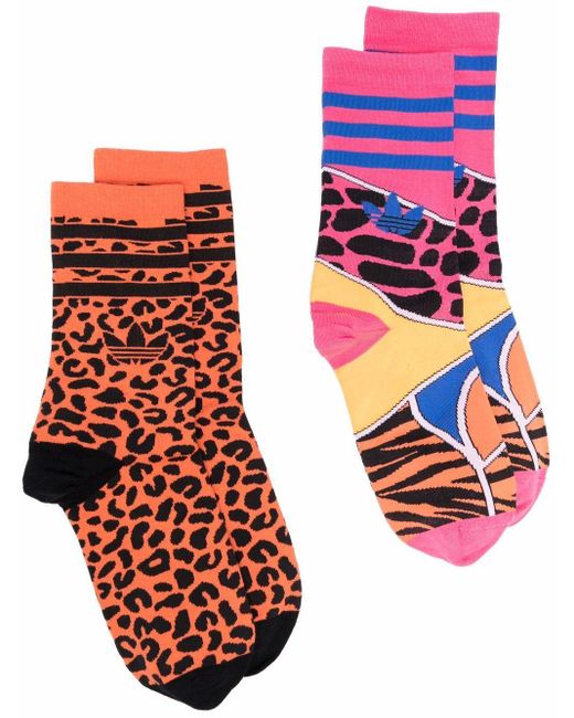 leopard adidas socks