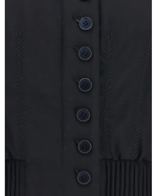 McQueen Blue Silk Bomber Jacket