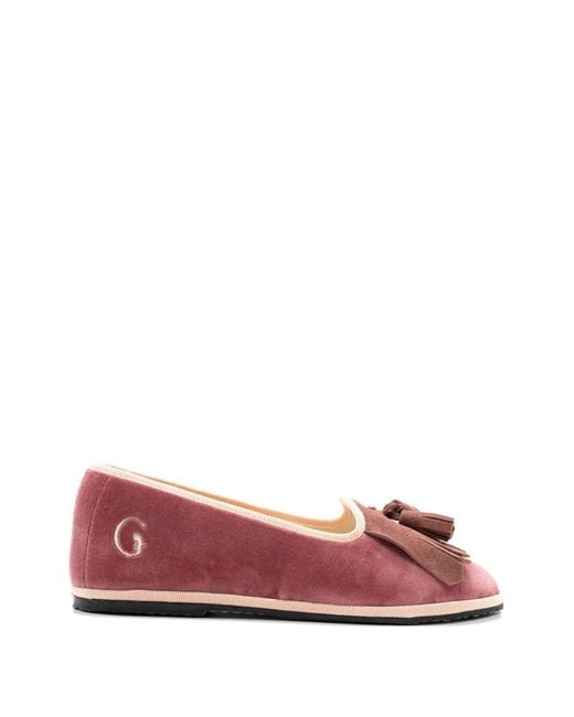 Gondolina Pink Faloria Fringe Tassel Loafers