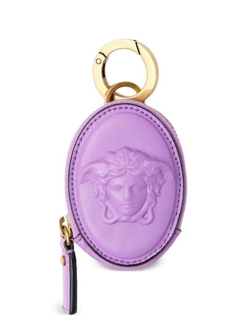 Versace Purple Medusa Oval Coin Purse