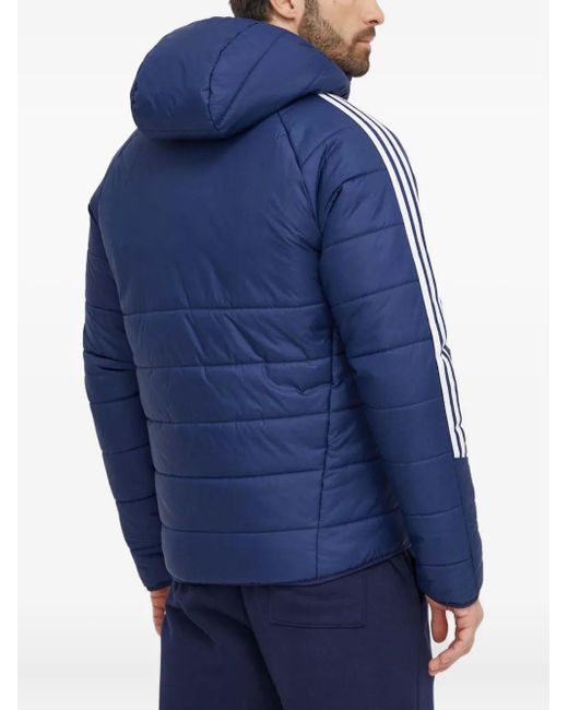 Plumífero con tres rayas Adidas de hombre de color Blue
