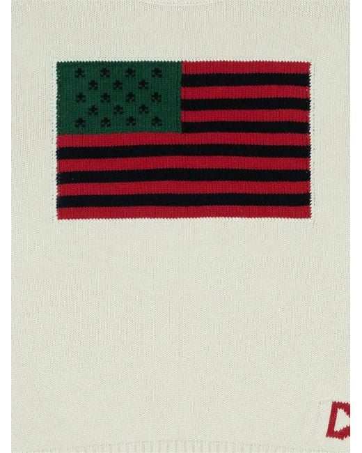 DENIM TEARS 1619 Pan African-Flag Sweater in White for Men | Lyst