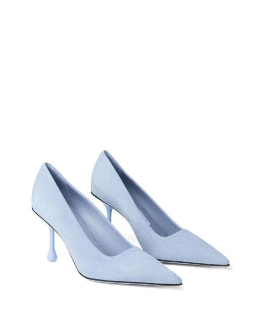 Jimmy Choo Blue 80Mm Ixia Pointed-Toe Pumps