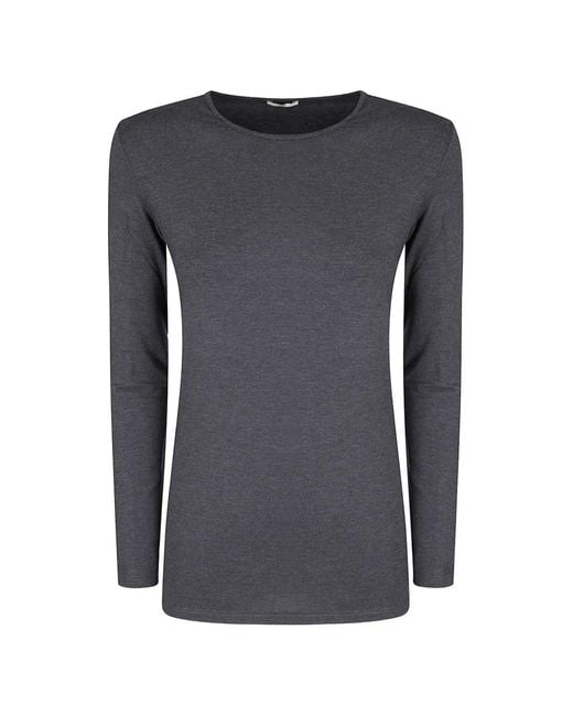 #MSM Black Long-Sleeve Crew-Neck T-Shirt
