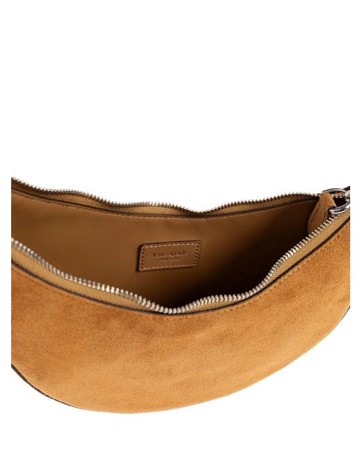 Kate Spade White Duo Suede Crescent Shoulder Bag