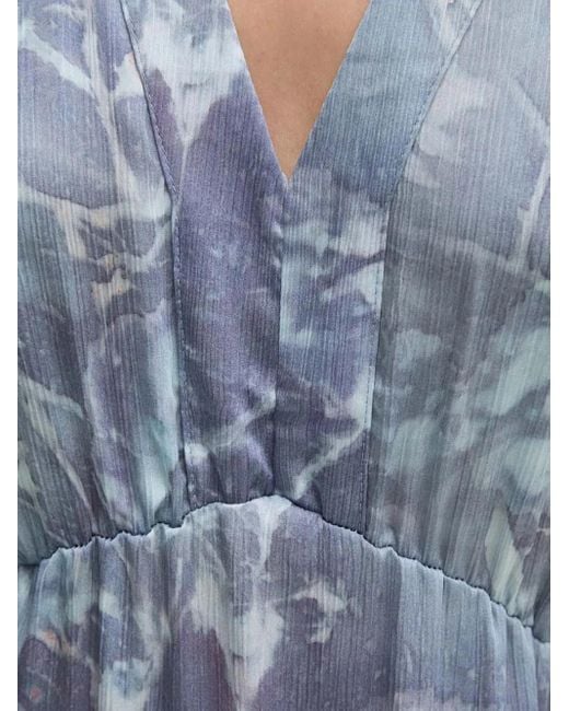 Robe À Fleurs Imprimées Sandro Ferrone en coloris Blue