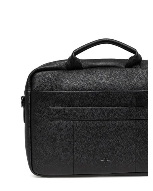 Joop! Black Top-Handle Leather Briefcase for men