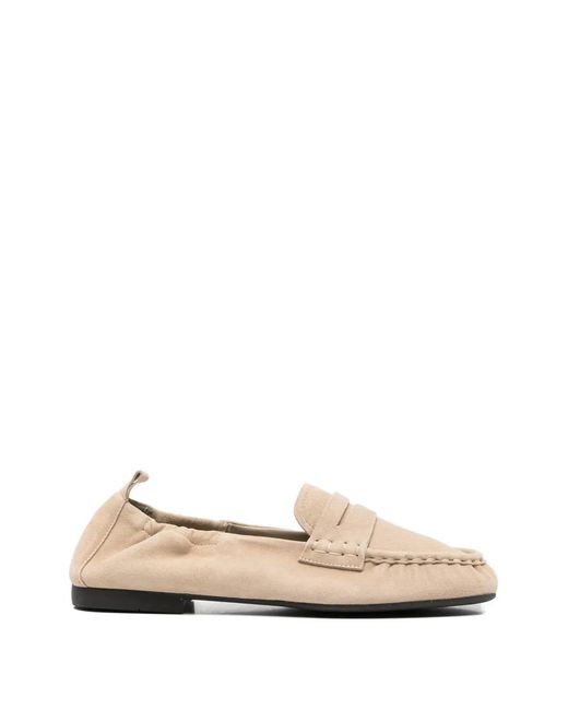 COPENHAGEN White Suede Moccasins