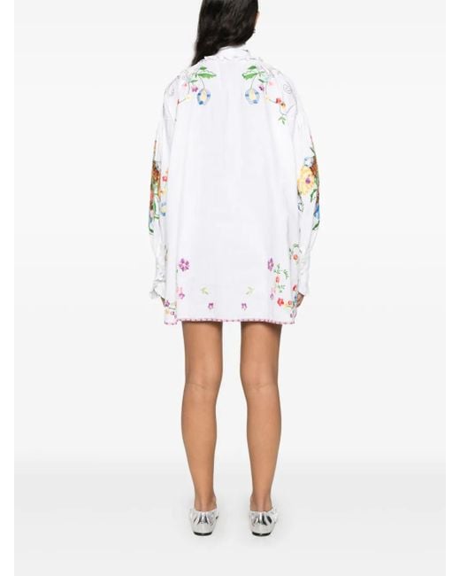 Valentino Garavani フローラル ミニドレス White