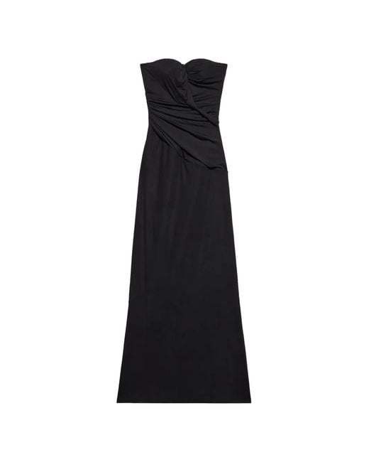 Blumarine Black Sweetheart-neck Gown