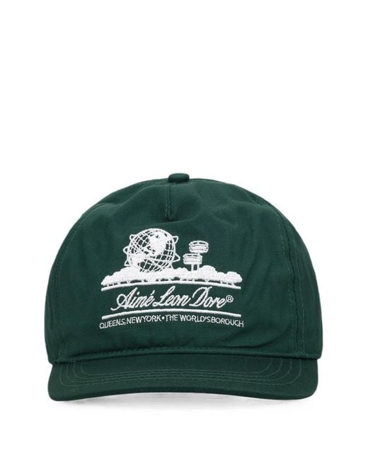 Aimé Leon Dore Green Unisphere Baseball Cap for men