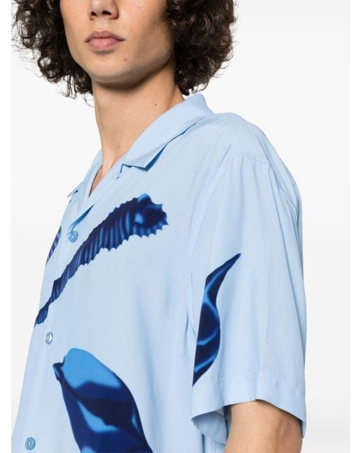 Sandro Overhemd Met Gekerfde Kraag in het Blue voor heren