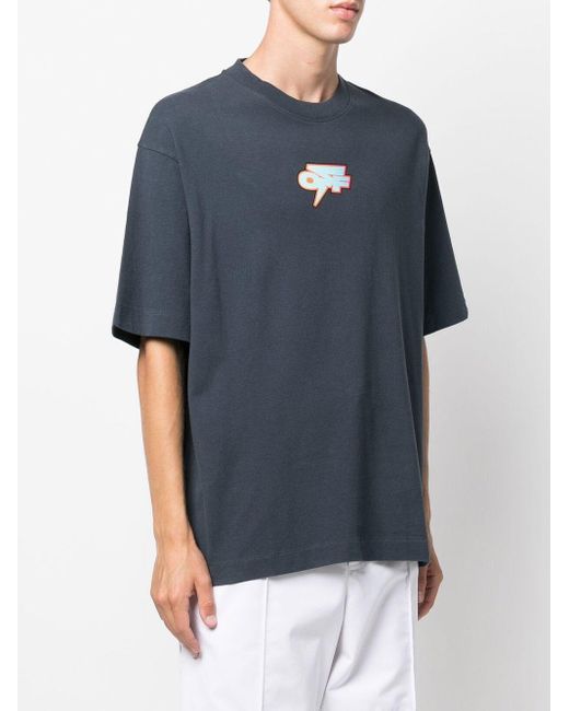 Off-White c/o Virgil Abloh T-Shirt mit grafischem Print in Blue für Herren