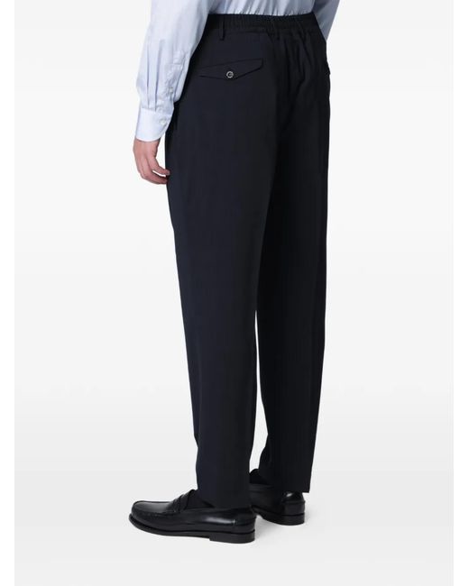Santaniello Blue Irno Pleated Trousers for men