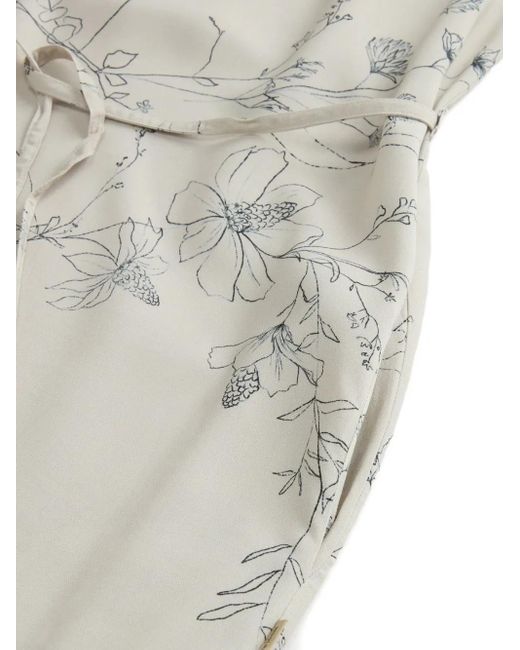 Woolrich White Floral Print Shirt Dress