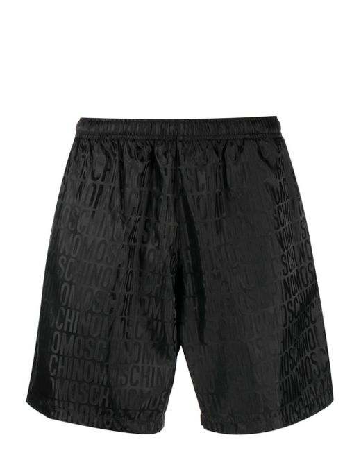Moschino Black Logo-print Swim Shorts for men