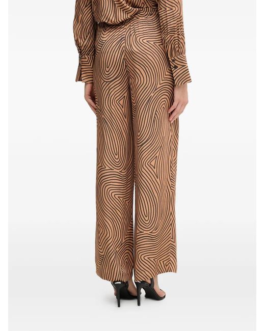 MARC AUREL Natural Patterned Trousers