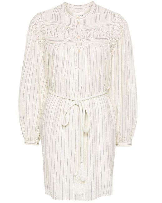 Robe courte Leozi à rayures Isabel Marant en coloris White