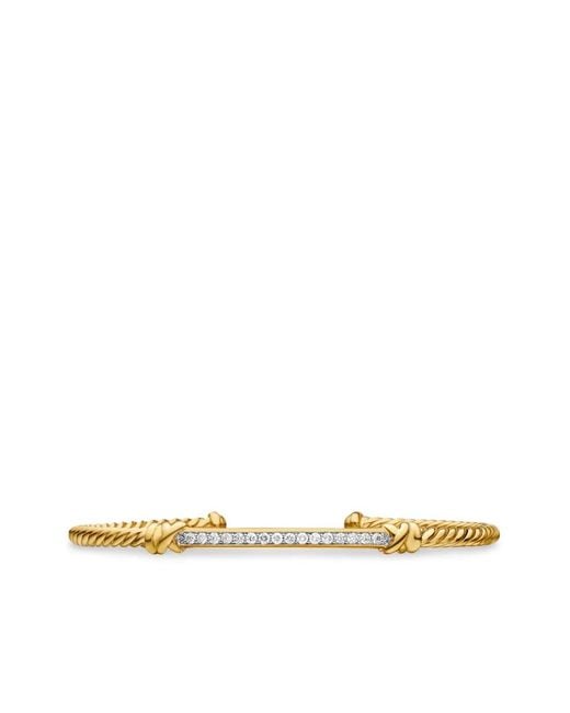 David Yurman White 18Kt Petite Helena Cablespira Station Diamond Bracelet (3Mm)