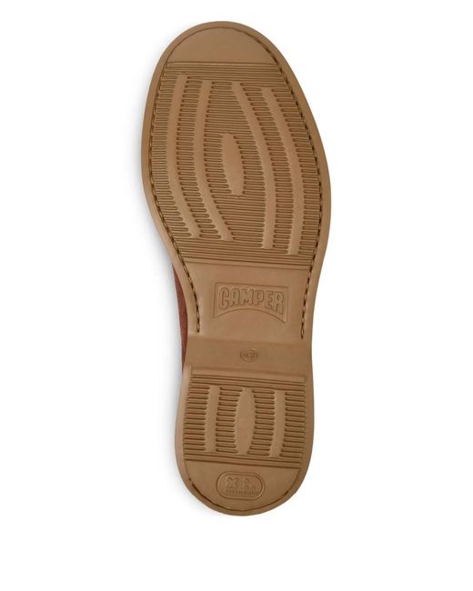 Camper Brown Lace-Up Suede Derby Shoes for men