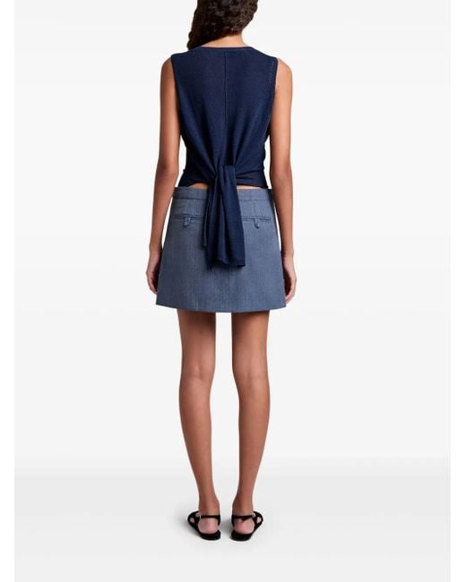 Proenza Schouler Blue Jamison Mini Skirt