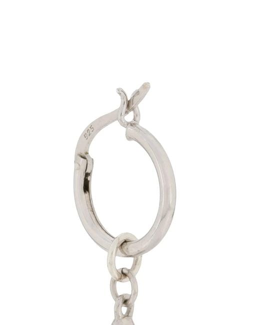 True Rocks White Crab Claw Hoop Earring