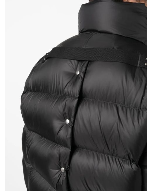 Rick Owens Black High-Neck Puffer Coat for men