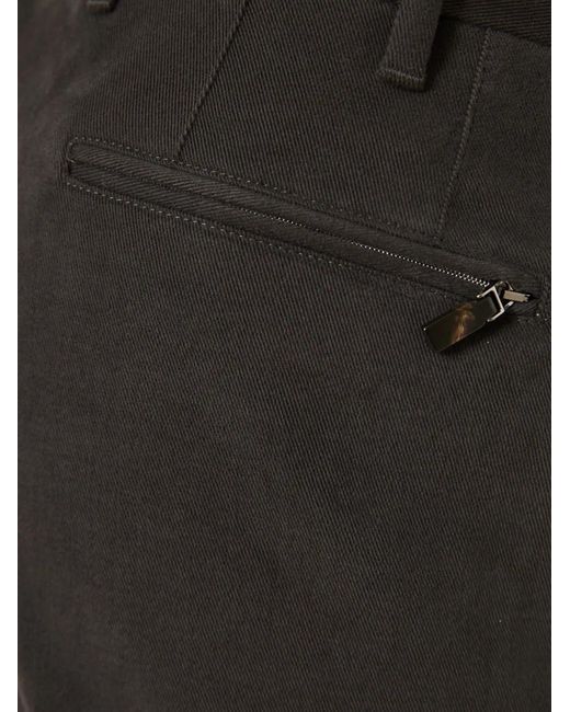 Corneliani Gray Pressed-Crease Straight-Leg Trousers for men