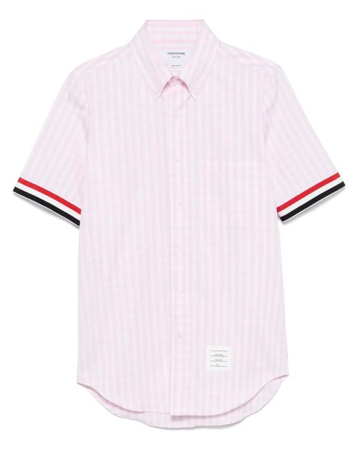 Thom Browne Gingham-Check Shirt in Pink for Men | Lyst UK