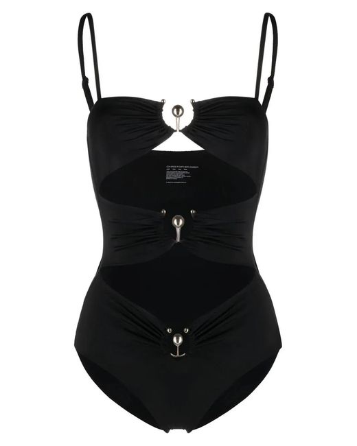 Christopher Esber Black Cut-out One Piece Swimsuit