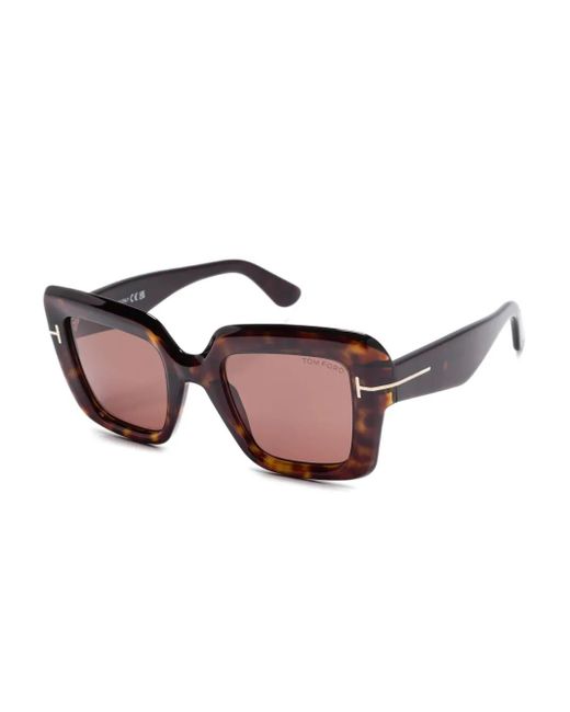 Tom Ford Pink Esme Tortoiseshell Sunglasses