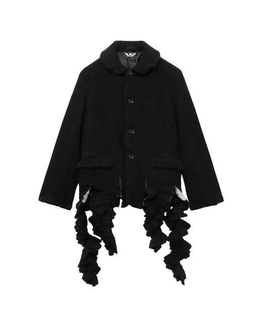 COMME DES GARÇON BLACK Black Ruffled Jacket