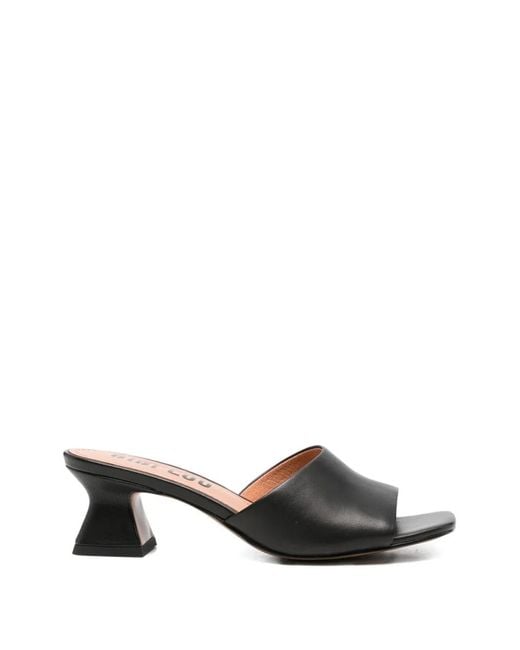 Bibi Lou White Square Toe Mules