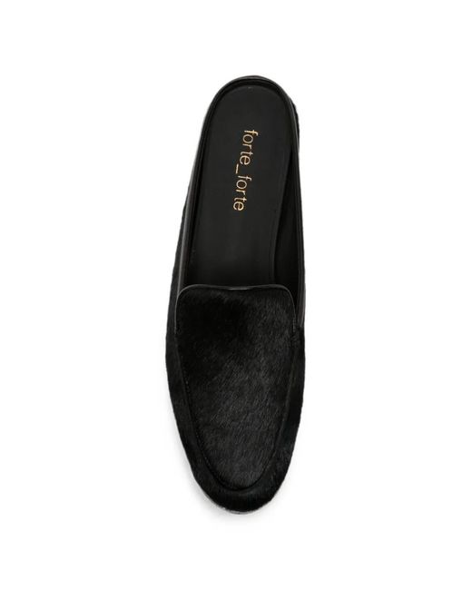 Forte_forte White Almond-Toe Loafers