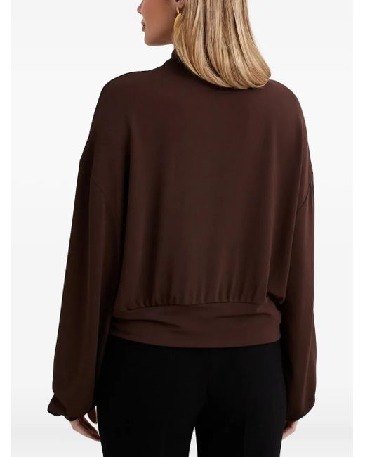 AYA MUSE Black Buttoned Polo Top