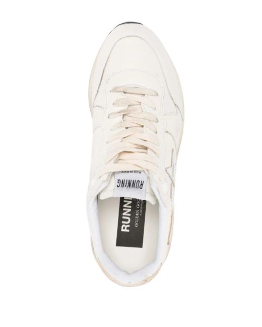 Golden Goose Deluxe Brand White Running Sole Leather Sneakers