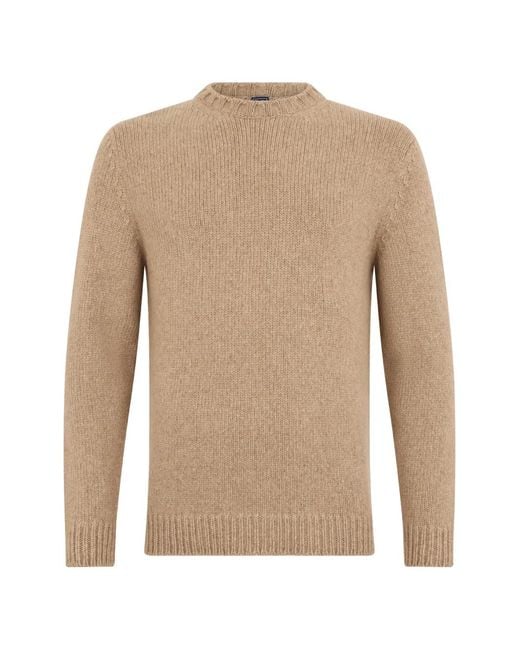 Fedeli White Ribbed-Knit Cashmere Sweater for men