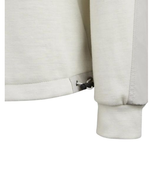 Sease White Zip-Up Sweatshirt for men