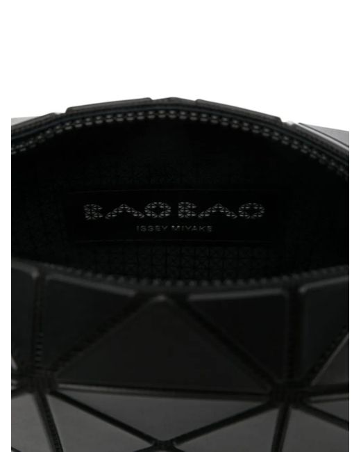 Issey Miyake Black Geometric-Pattern Shoulder Bag