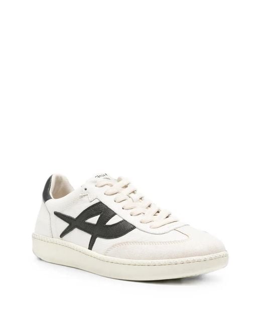 Ash White Logo-Patch Sunset Sneakers for men