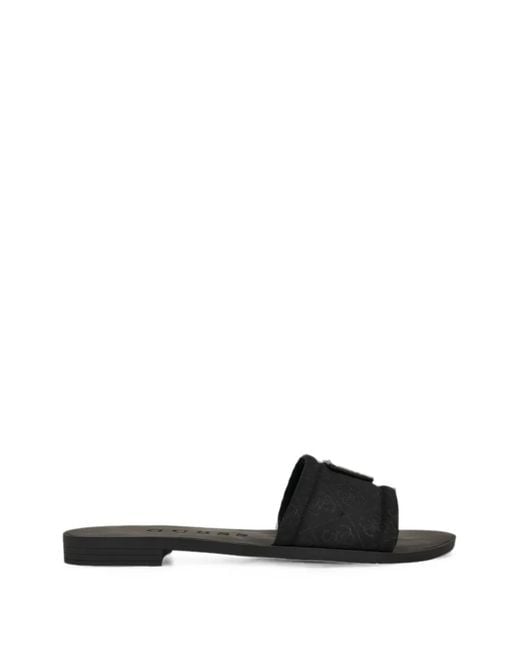 Guess Black Elysone Logo Sandals